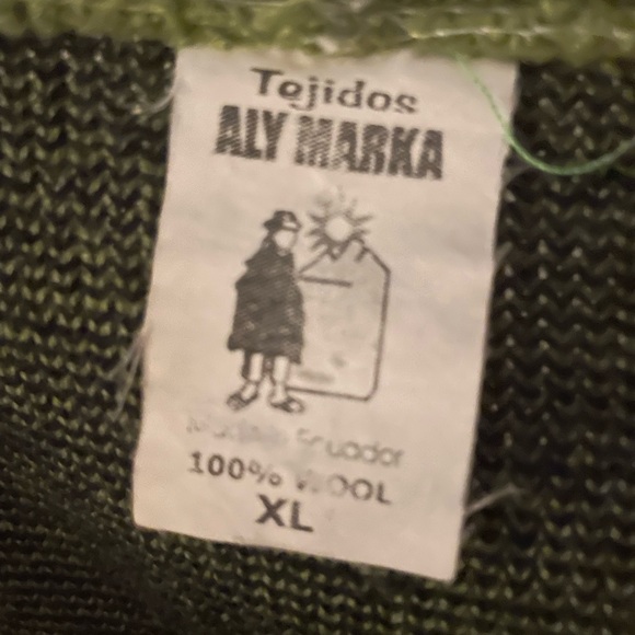 100% wool handmade in Ecuador alpaca zip up jacket - Picture 2 of 7